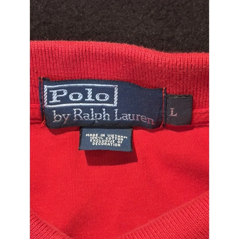 Polo Ralph Lauren Blue Pony Red Polo Short Sleeve Mens Large